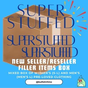 Super Stuffed Reseller Filler Box Men’s Sz L and Women’s Sz S-L